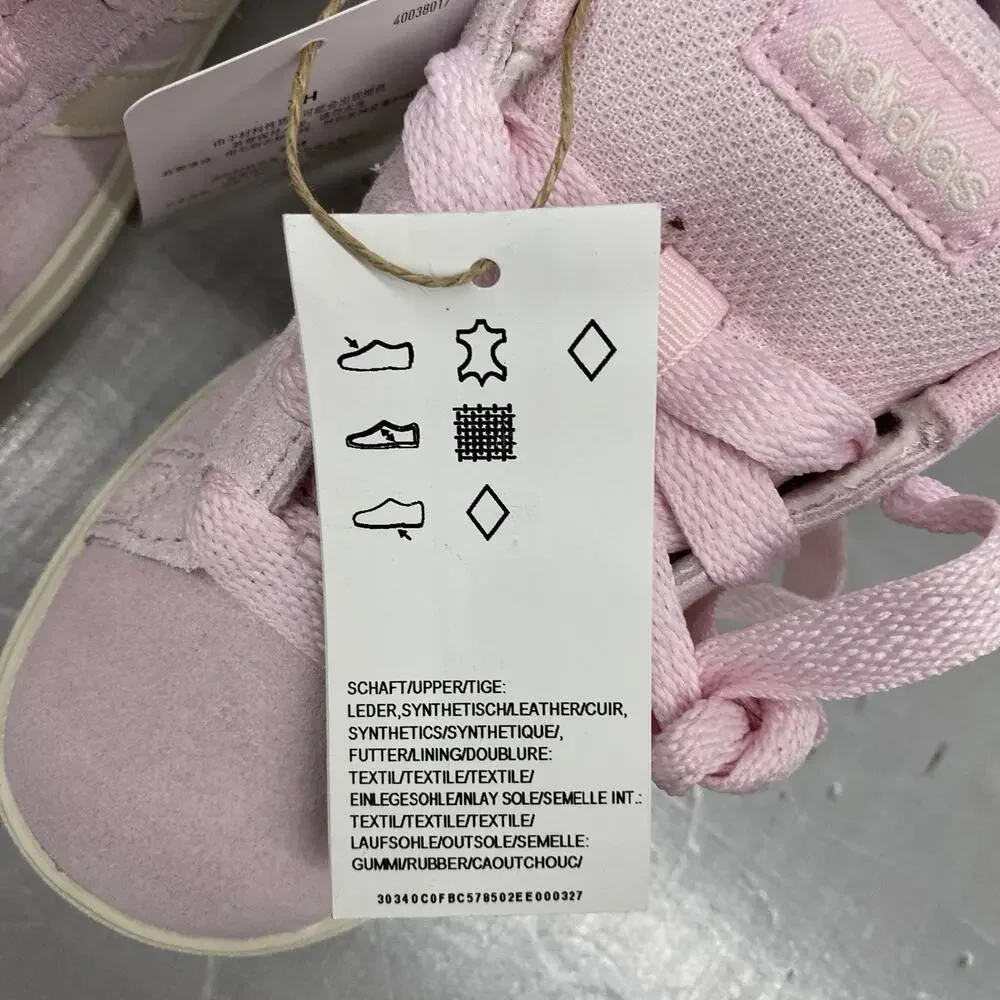 Adidas Grand Court 00s K Kids Sneakers 12K Clear Pink Suede Gum JP5895 NWT